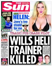 The Sun (UK) Newspaper Front Page for 2 December 2013