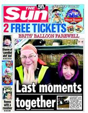 The Sun (UK) Newspaper Front Page for 2 March 2013