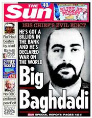 The Sun (UK) Newspaper Front Page for 2 July 2014