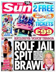 The Sun (UK) Newspaper Front Page for 2 August 2014