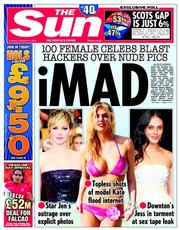 The Sun (UK) Newspaper Front Page for 2 September 2014