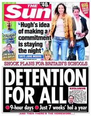 The Sun (UK) Newspaper Front Page for 30 January 2014