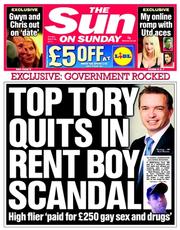 The Sun (UK) Newspaper Front Page for 30 March 2014