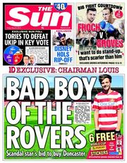 The Sun (UK) Newspaper Front Page for 30 May 2014