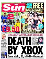 The Sun (UK) Newspaper Front Page for 30 July 2011