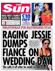 The Sun (UK) Newspaper Front Page for 30 August 2011