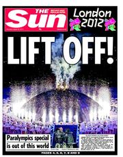 The Sun (UK) Newspaper Front Page for 30 August 2012