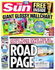 The Sun (UK) Newspaper Front Page for 31 May 2014