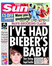 The Sun (UK) Newspaper Front Page for 3 November 2011