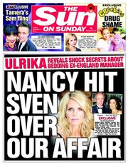 The Sun (UK) Newspaper Front Page for 3 November 2013