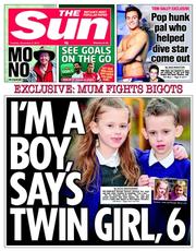 The Sun (UK) Newspaper Front Page for 3 December 2013