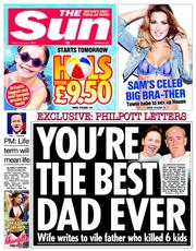 The Sun (UK) Newspaper Front Page for 3 January 2014