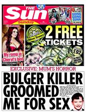 The Sun (UK) Newspaper Front Page for 3 March 2013