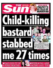 The Sun (UK) Newspaper Front Page for 3 April 2013