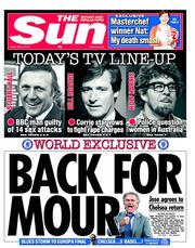 The Sun (UK) Newspaper Front Page for 3 May 2013