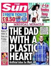 The Sun (UK) Newspaper Front Page for 3 August 2011