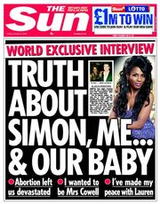 The Sun (UK) Newspaper Front Page for 4 October 2013