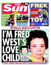 The Sun (UK) Newspaper Front Page for 4 November 2012
