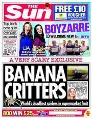 The Sun (UK) Newspaper Front Page for 4 November 2013