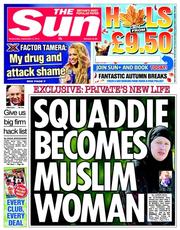The Sun (UK) Newspaper Front Page for 4 September 2013
