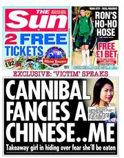 The Sun (UK) Newspaper Front Page for 5 March 2013
