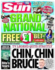 The Sun (UK) Newspaper Front Page for 5 April 2014