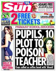 The Sun (UK) Newspaper Front Page for 5 May 2014