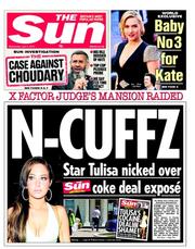 The Sun (UK) Newspaper Front Page for 5 June 2013