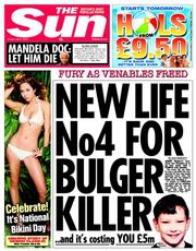 The Sun (UK) Newspaper Front Page for 5 July 2013