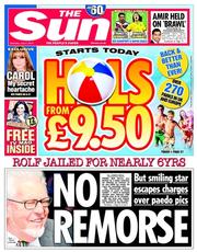 The Sun (UK) Newspaper Front Page for 5 July 2014