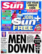 The Sun (UK) Newspaper Front Page for 5 August 2013