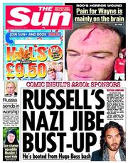 The Sun (UK) Newspaper Front Page for 5 September 2013