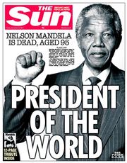 The Sun (UK) Newspaper Front Page for 6 December 2013