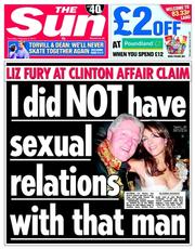 The Sun (UK) Newspaper Front Page for 6 February 2014