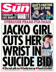 The Sun (UK) Newspaper Front Page for 6 June 2013