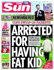 The Sun (UK) Newspaper Front Page for 6 June 2014
