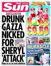 The Sun (UK) Newspaper Front Page for 6 July 2013