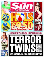 The Sun (UK) Newspaper Front Page for 6 July 2014