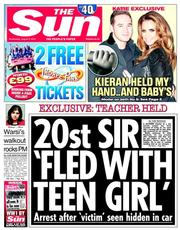 The Sun (UK) Newspaper Front Page for 6 August 2014