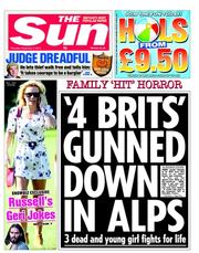 The Sun (UK) Newspaper Front Page for 6 September 2012