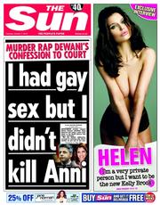 The Sun (UK) Newspaper Front Page for 7 October 2014