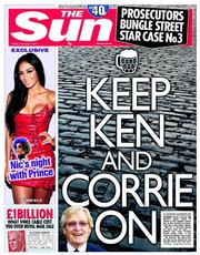 The Sun (UK) Newspaper Front Page for 7 February 2014