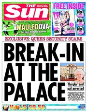 The Sun (UK) Newspaper Front Page for 7 September 2013