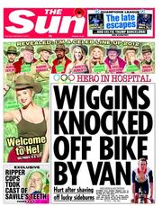 The Sun (UK) Newspaper Front Page for 8 November 2012