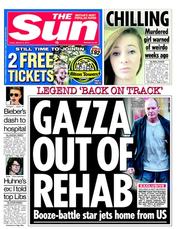 The Sun (UK) Newspaper Front Page for 8 March 2013