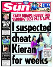 The Sun (UK) Newspaper Front Page for 8 May 2014