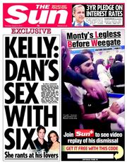 The Sun (UK) Newspaper Front Page for 8 August 2013