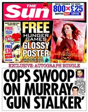 The Sun (UK) Newspaper Front Page for 9 November 2013