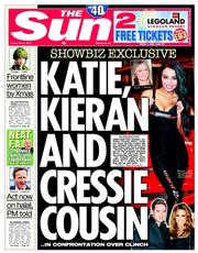The Sun (UK) Newspaper Front Page for 9 May 2014