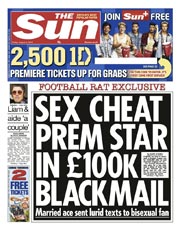 The Sun (UK) Newspaper Front Page for 9 August 2013